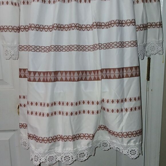 Boho Chic V-neck lace trim versatile western look mini dress Sz S NWOT - Picture 7 of 10